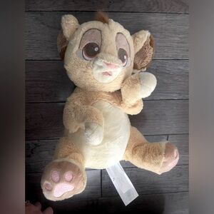 Disney store, baby Simba plush with cute swaddle wrap